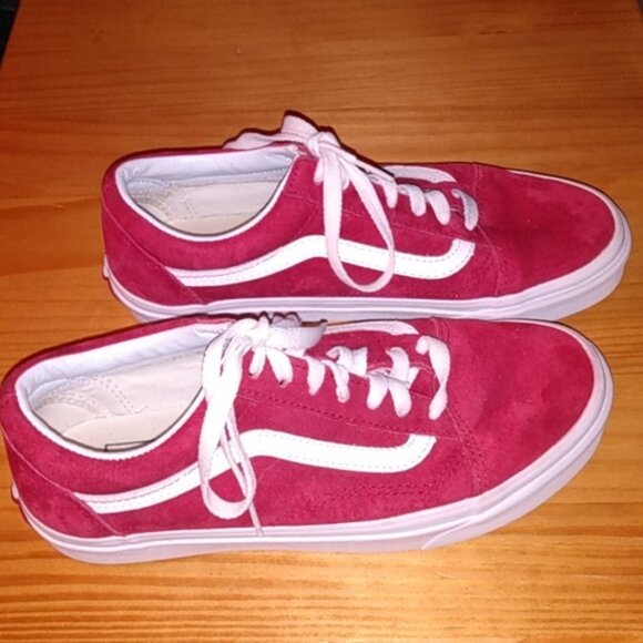 Vans Burgundy Red Suede Off the Wall Sneakers, Men's Sz 6/Woman's Sz 7.5 - Picture 11 of 12
